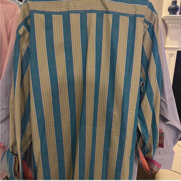 Robert Graham Striped Button Down Shirt. Fun funky item to add to your closet! - Picture 3 of 4